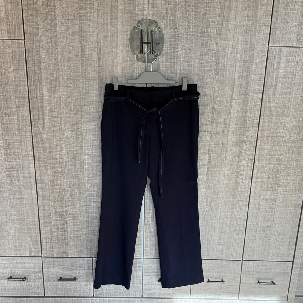 LOFT Navy Blue Marisa Trousers with Drawstring